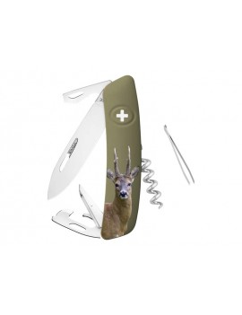 Schweizer Taschenmesser mit Rehbockmotiv
