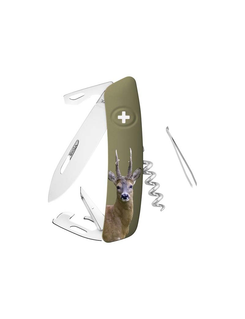 Schweizer Taschenmesser mit Rehbockmotiv
